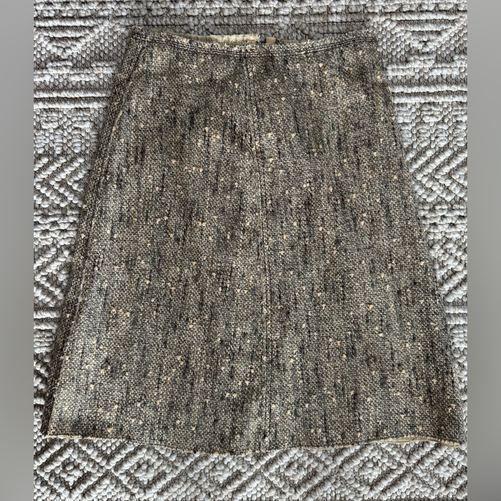 Prada A-Line Skirt in Black and Tan